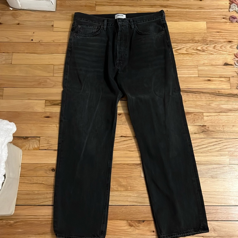 Agolde Mid Rise Straight Jeans